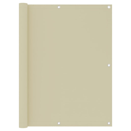 Balkon-Sichtschutz Creme 120x400 cm Oxford-Gewebe