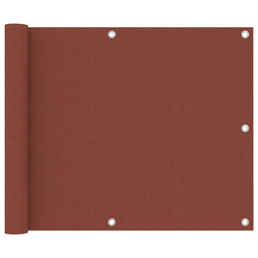 Balkon-Sichtschutz Terracotta-Rot 75x500 cm Oxford-Gewebe
