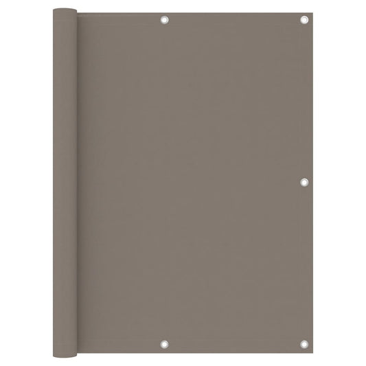Balkon-Sichtschutz Taupe 120x400 cm Oxford-Gewebe