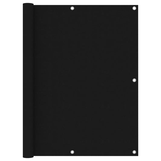 Balkon-Sichtschutz Schwarz 120x600 cm Oxford-Gewebe