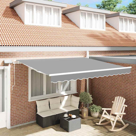 Markise mit Weiß 3 x 2,5 m Metall