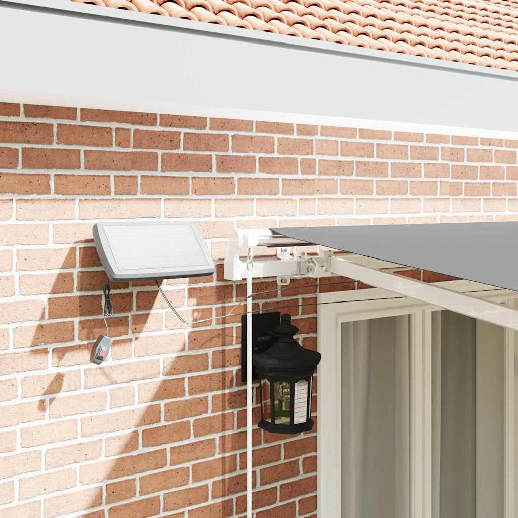 Markise mit Weiß 4 × 3 m Metall