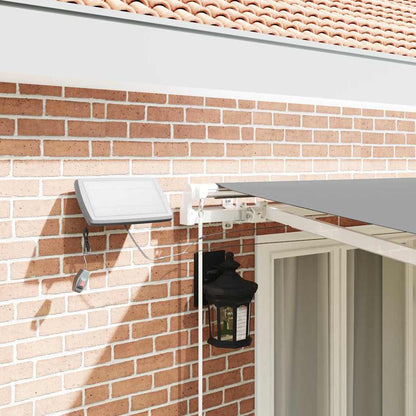 Markise mit Weiß 4 × 3 m Metall