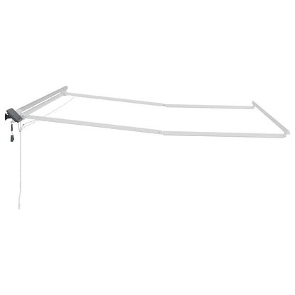 Markise mit Weiß 4 × 3 m Metall