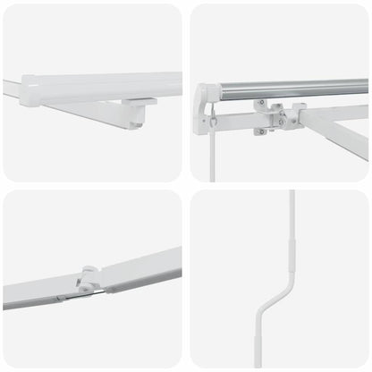 Markise mit Weiß 4,5 × 3,5 m Metall