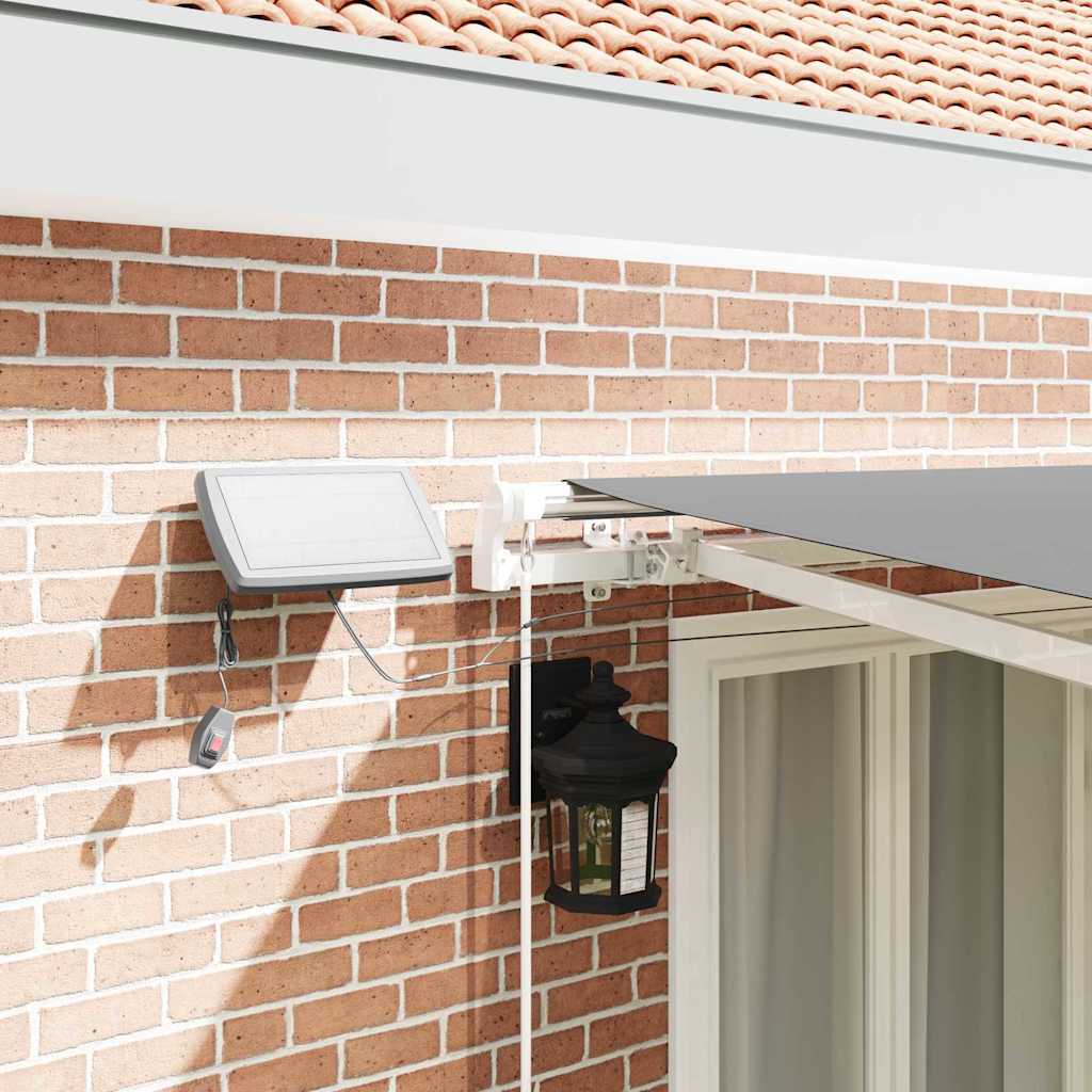 Markise mit Weiß 4,5 × 3,5 m Metall