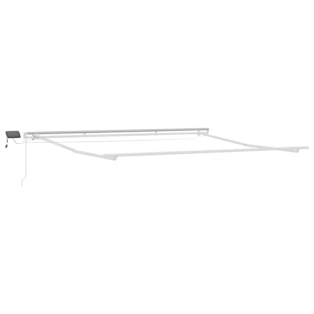 Markise mit Weiß 4,5 × 3,5 m Metall