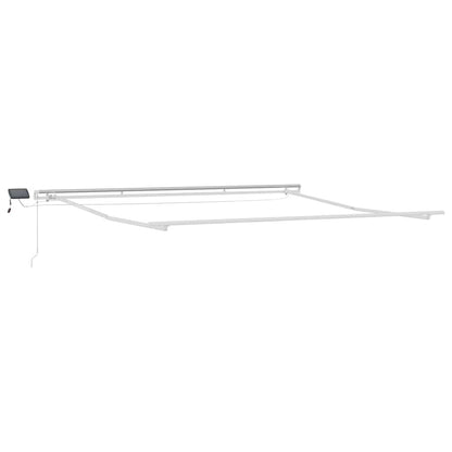 Markise mit Weiß 4,5 × 3,5 m Metall