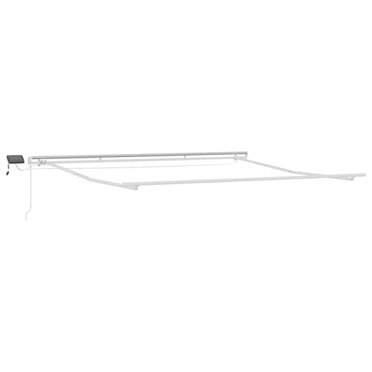 Markise mit Weiß 4,5 × 3,5 m Metall