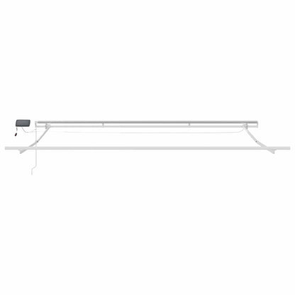 Markise mit Weiß 4,5 × 3,5 m Metall