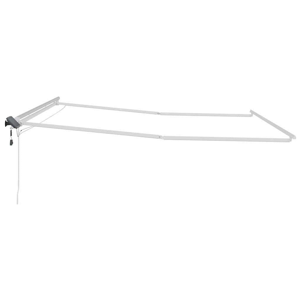 Markise mit Weiß 4,5 × 3,5 m Metall