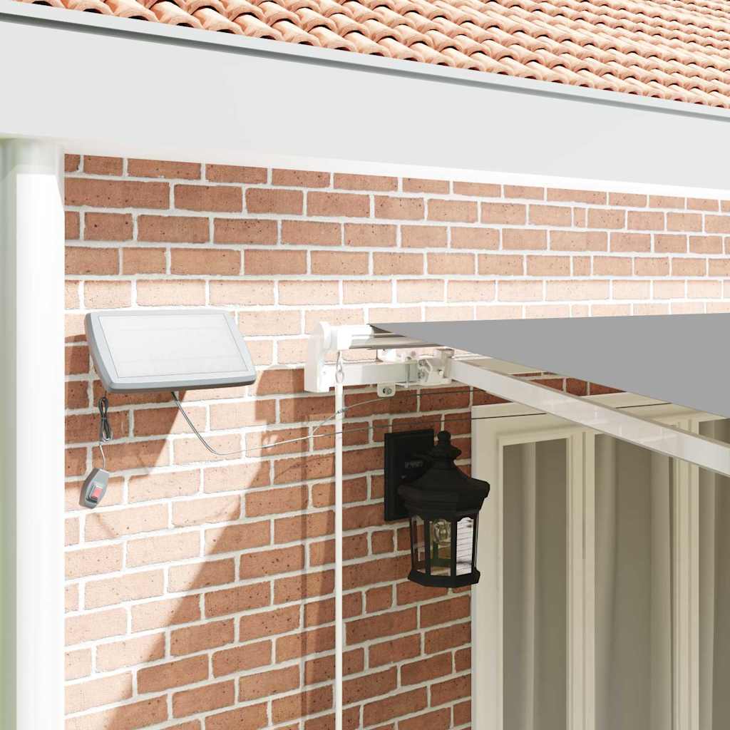 Markise mit Weiß 6 × 3,5 m Metall