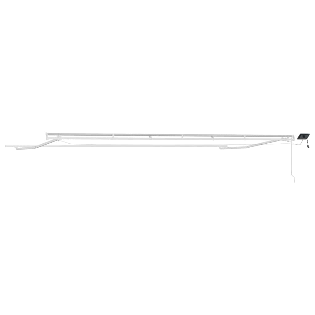 Markise mit Weiß 6 × 3,5 m Metall