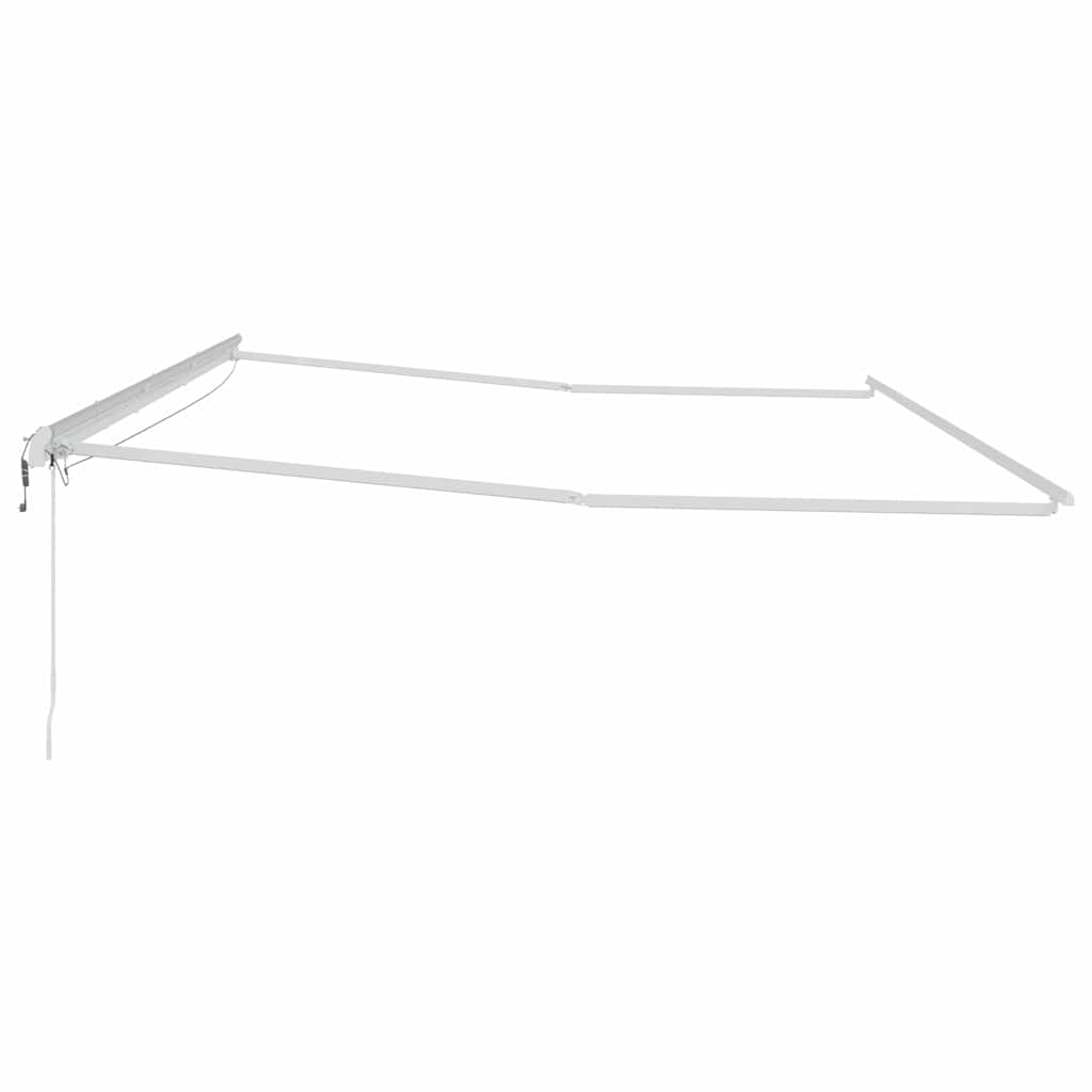 Markise mit Weiß 6 x 3 m Metall