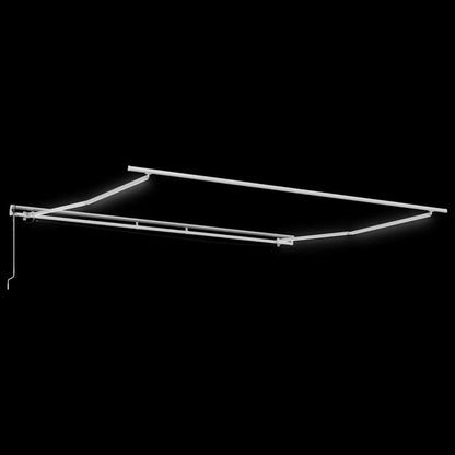 Markise mit Weiß 4,5 × 3,5 m Metall