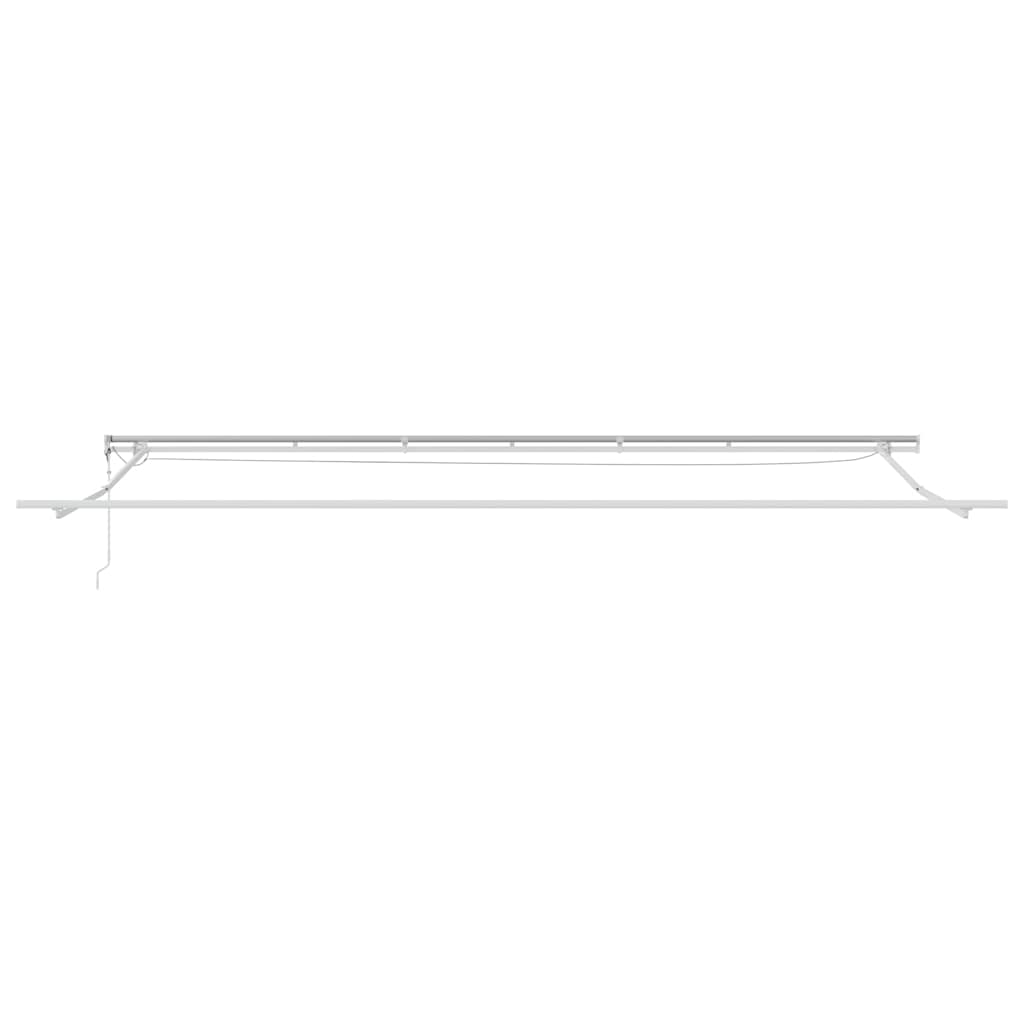 Markise mit Weiß 6 × 3,5 m Metall