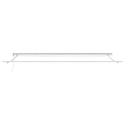 Markise mit Weiß 6 × 3,5 m Metall