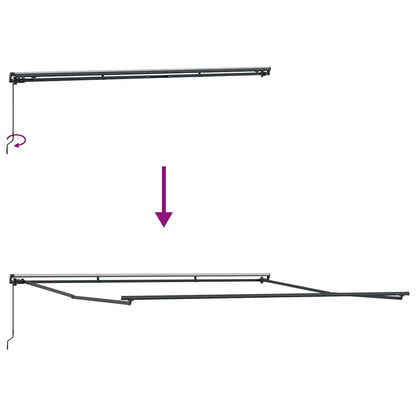 Markise Anthrazit 5 × 3,5 m Metall