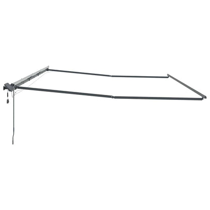 Markise mit Anthrazit 6 x 3 m Metall