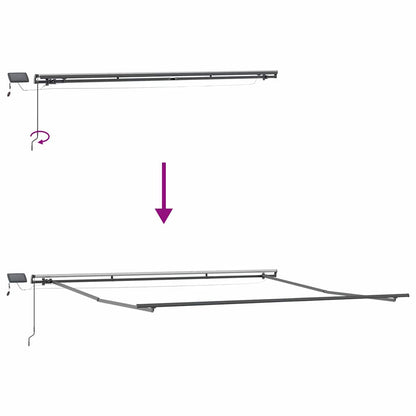 Markise mit Anthrazit 5 × 3,5 m Metall