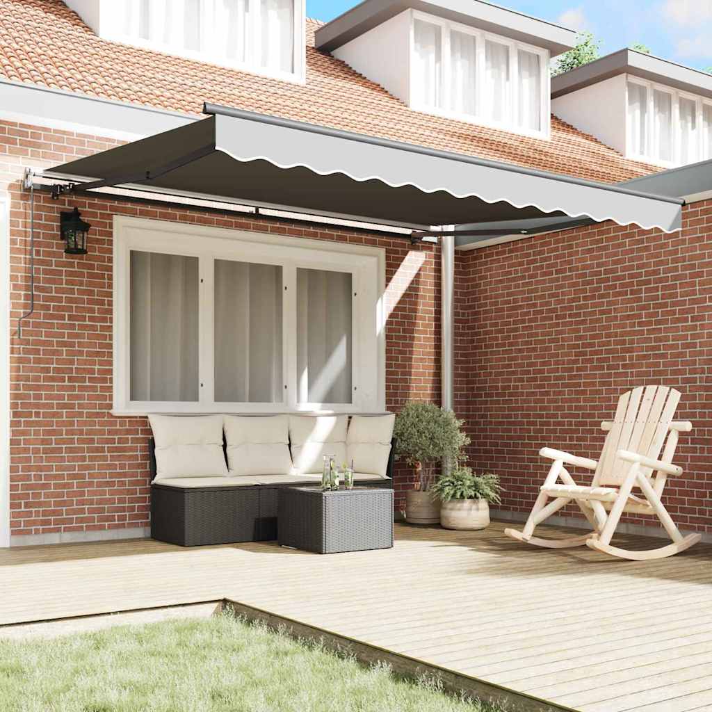Markise Anthrazit 3 x 2,5 m Metall