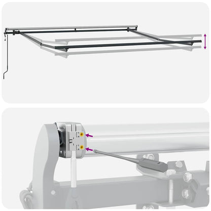 Markise Anthrazit 3 x 2,5 m Metall
