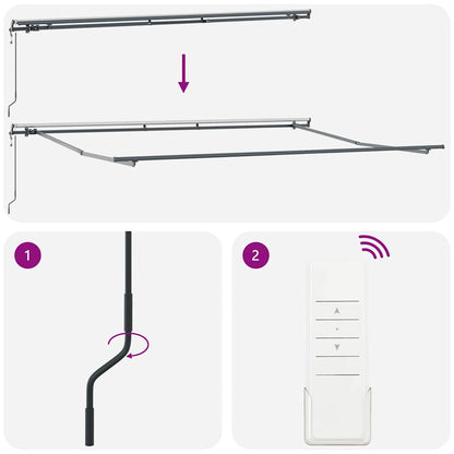 Markise Anthrazit 4,5 × 3 m Metall