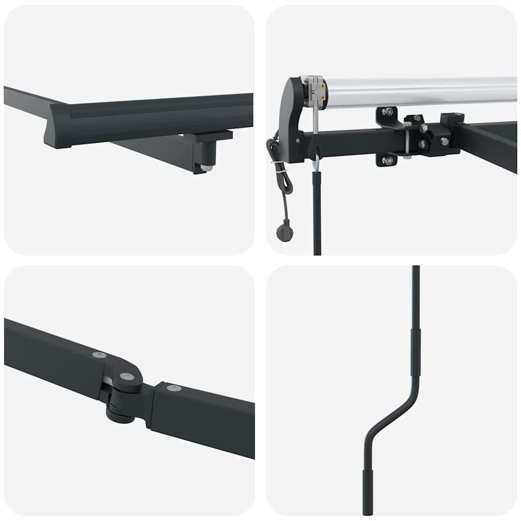 Markise Anthrazit 4,5 × 3,5 m Metall