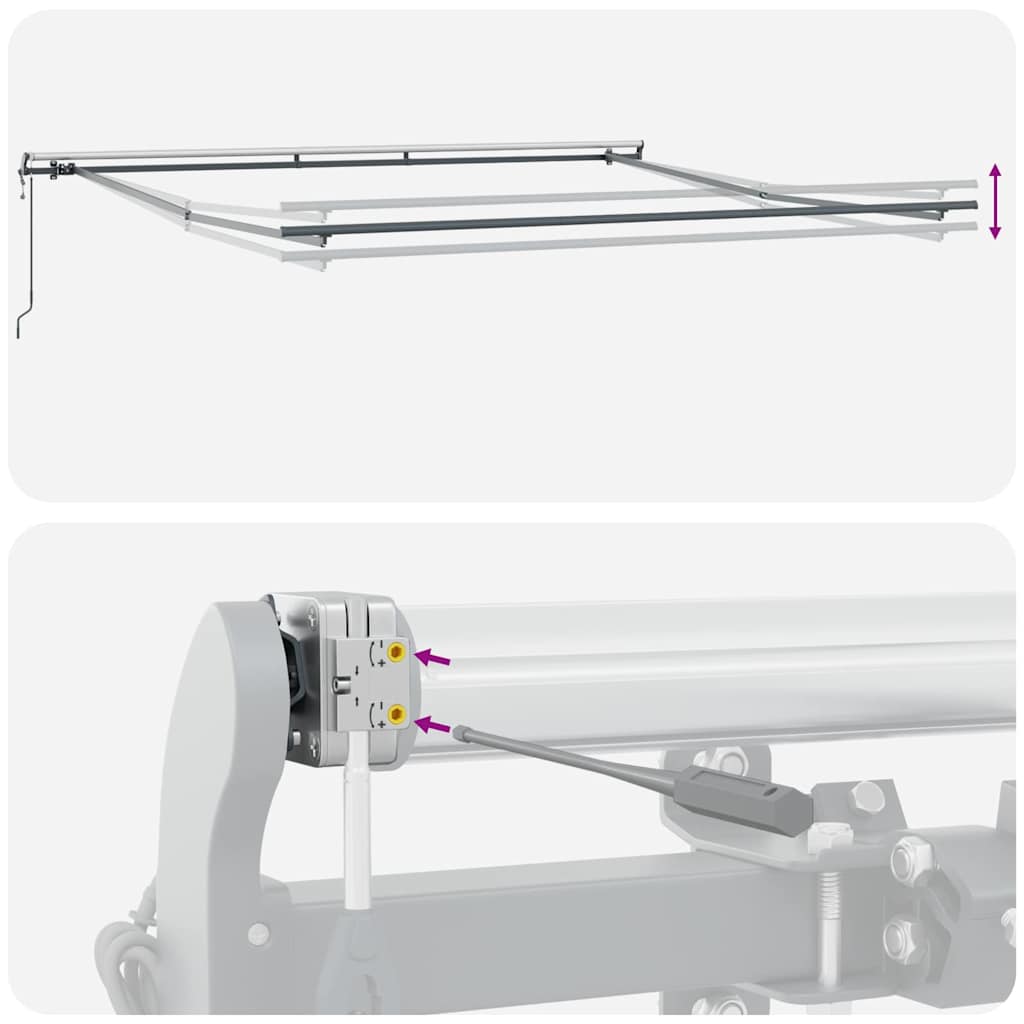 Markise Anthrazit 4,5 × 3,5 m Metall