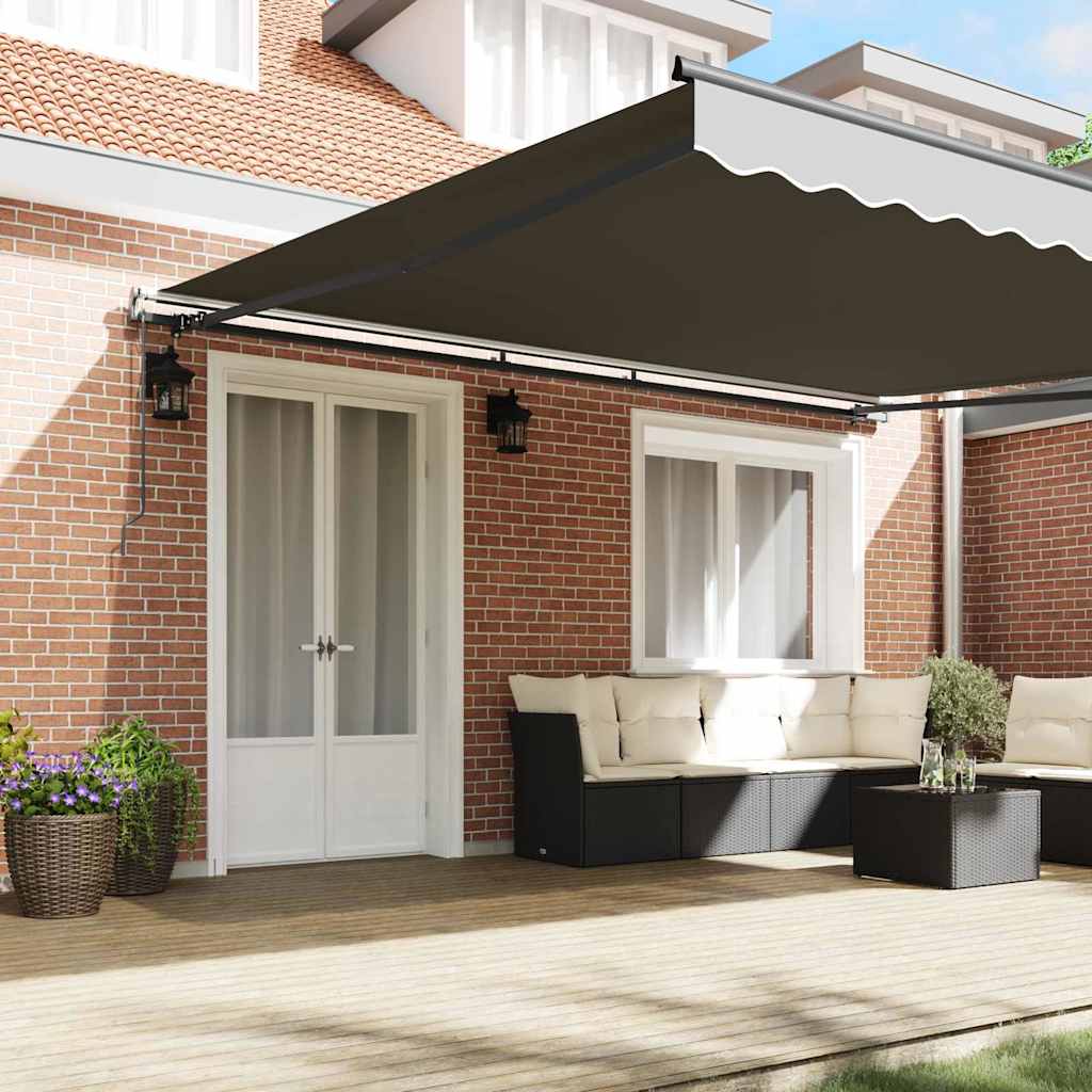 Markise Anthrazit 5 × 3,5 m Metall