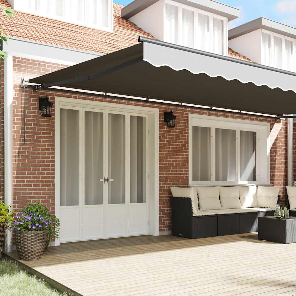 Markise Anthrazit 6 × 3,5 m Metall