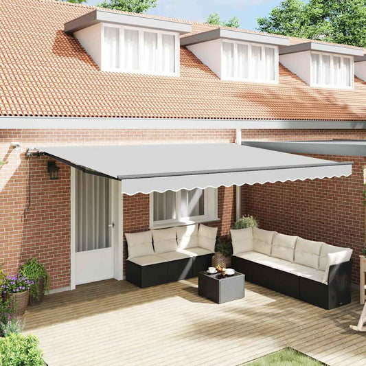 Markise mit Anthrazit 4,5 × 3 m Metall