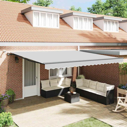 Markise mit Anthrazit 4 × 3,5 m Metall