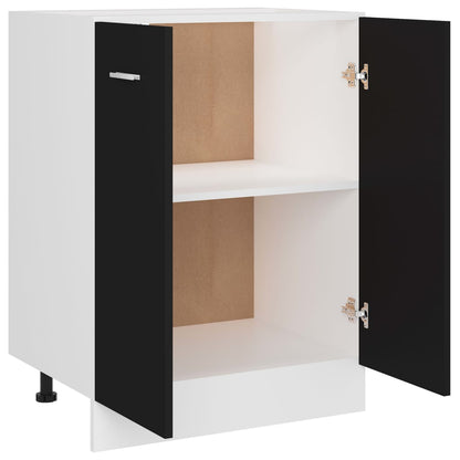 Unterschrank Lyon Schwarz 60x46x81,5 cm Holzwerkstoff