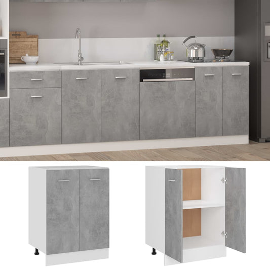 Unterschrank Lyon Betongrau 60x46x81,5 cm Holzwerkstoff