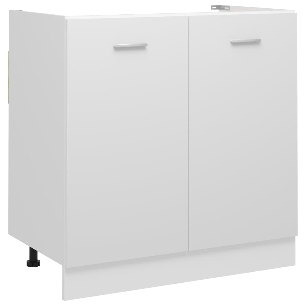 Spülenunterschrank Lyon Weiß 80x46x81,5 cm Holzwerkstoff
