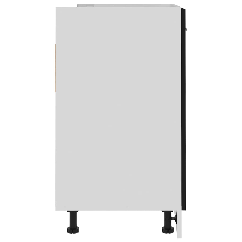 Spülenunterschrank Lyon Schwarz 80x46x81,5 cm Holzwerkstoff