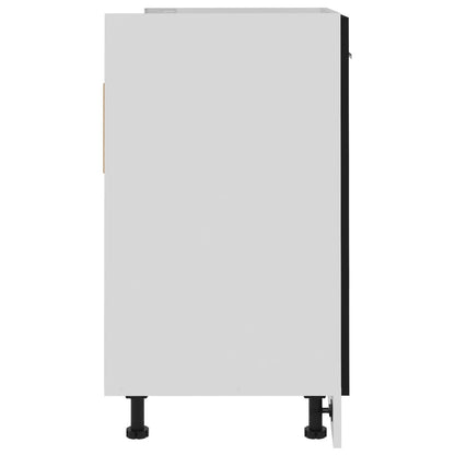 Spülenunterschrank Lyon Schwarz 80x46x81,5 cm Holzwerkstoff