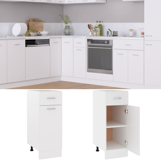 Schubunterschrank Lyon Weiß 30x46x81,5 cm Holzwerkstoff