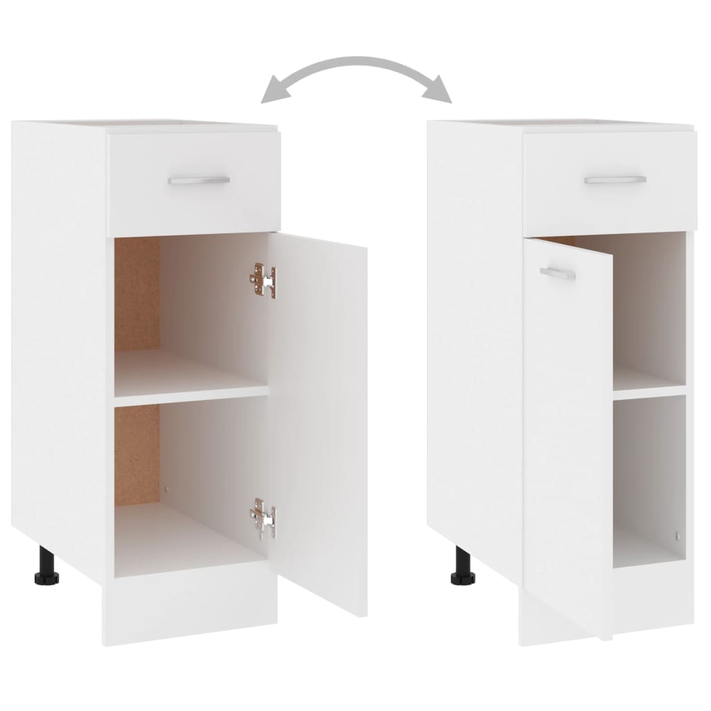 Schubunterschrank Lyon Weiß 30x46x81,5 cm Holzwerkstoff