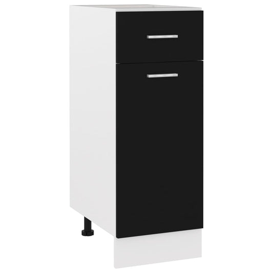 Schubunterschrank Lyon Schwarz 30x46x81,5 cm Holzwerkstoff