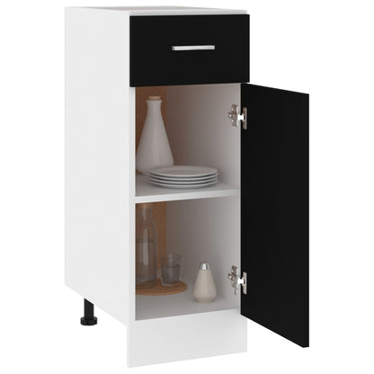 Schubunterschrank Lyon Schwarz 30x46x81,5 cm Holzwerkstoff