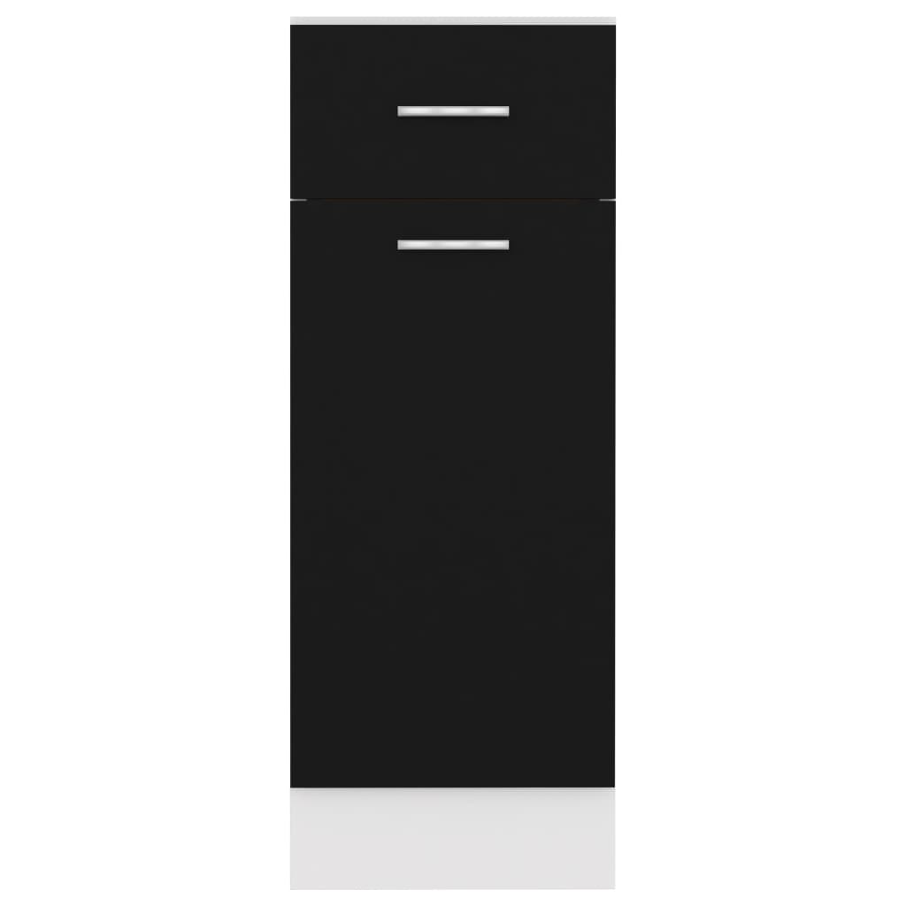 Schubunterschrank Lyon Schwarz 30x46x81,5 cm Holzwerkstoff