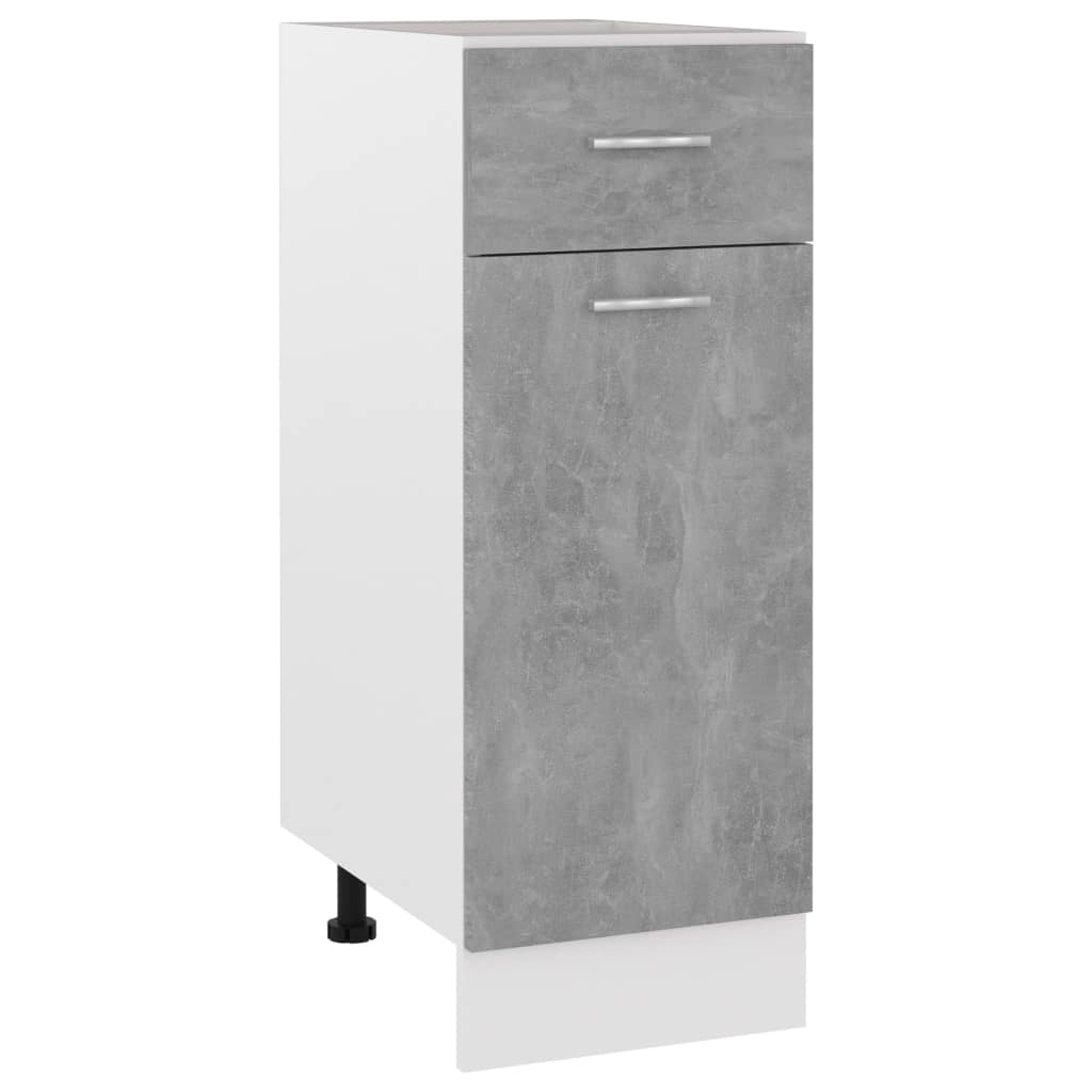 Schubunterschrank Lyon Betongrau 30x46x81,5 cm Holzwerkstoff