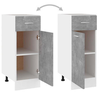 Schubunterschrank Lyon Betongrau 30x46x81,5 cm Holzwerkstoff