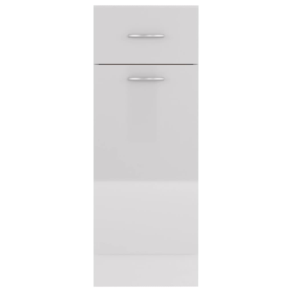 Schubunterschrank Lyon Hochglanz-Weiß 30x46x81,5 cm Holzwerkstoff