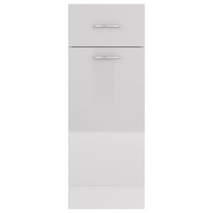 Schubunterschrank Lyon Hochglanz-Weiß 30x46x81,5 cm Holzwerkstoff