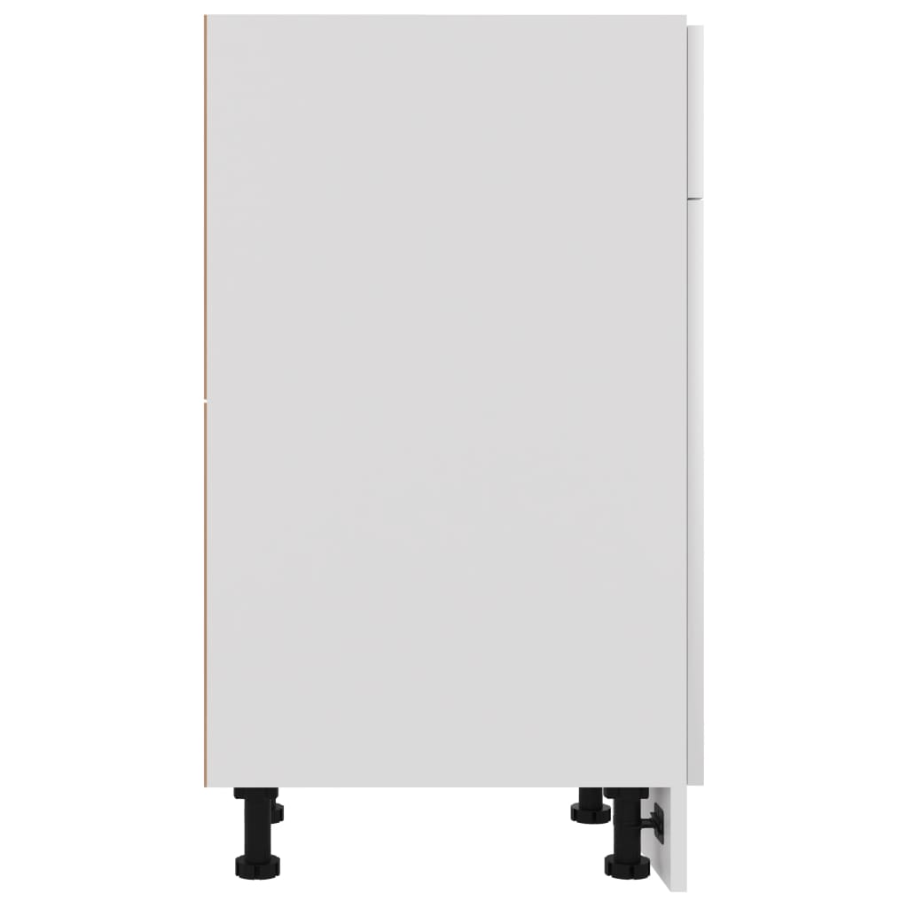 Schubunterschrank Lyon Hochglanz-Weiß 30x46x81,5 cm Holzwerkstoff