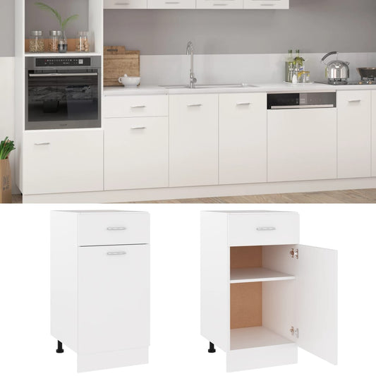 Schubunterschrank Lyon Weiß 40x46x81,5 cm Holzwerkstoff