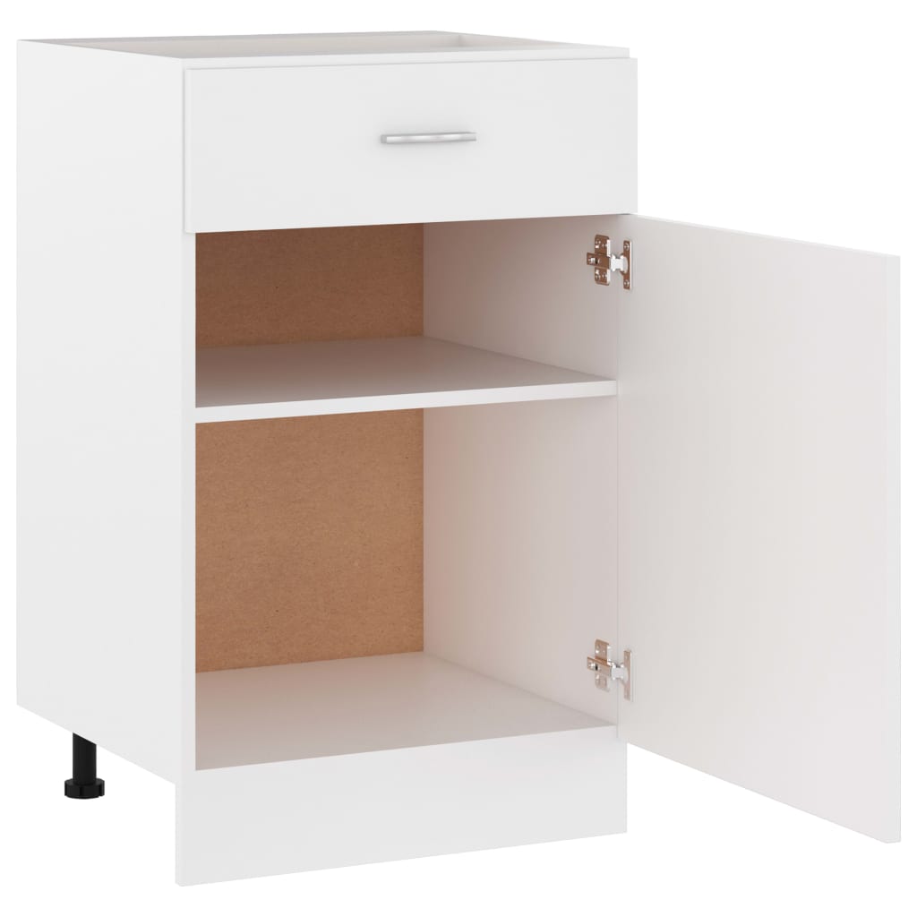 Schubunterschrank Lyon Weiß 50x46x81,5 cm Holzwerkstoff